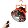 Ventilateur de camping rechargeable avec lanterne LED et télécommande IR