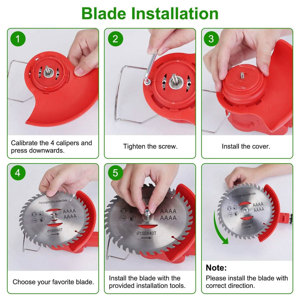 Coupe-bordure électrique sans fil rechargeable avec lame de scie en alliage