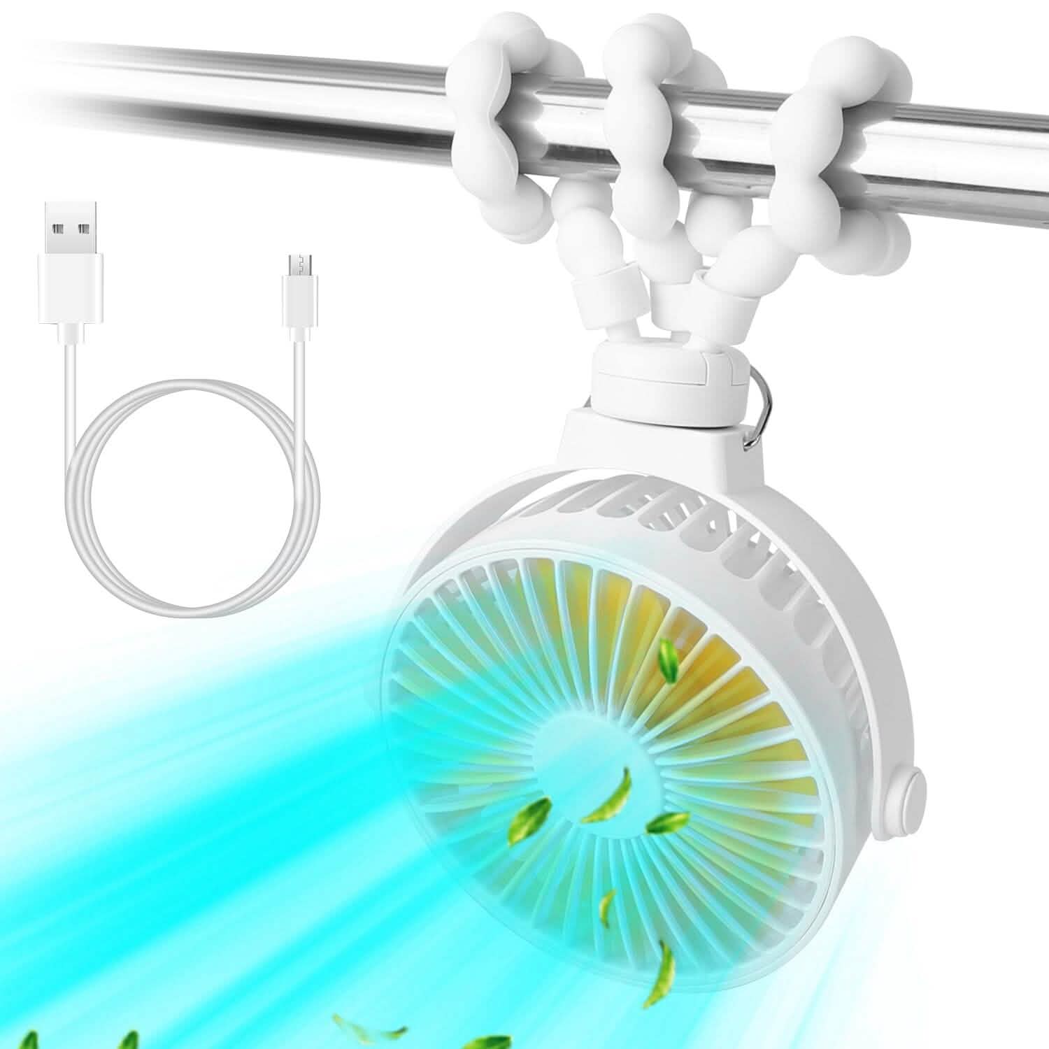 Rechargeable Handheld Fan with Flexible Tripod