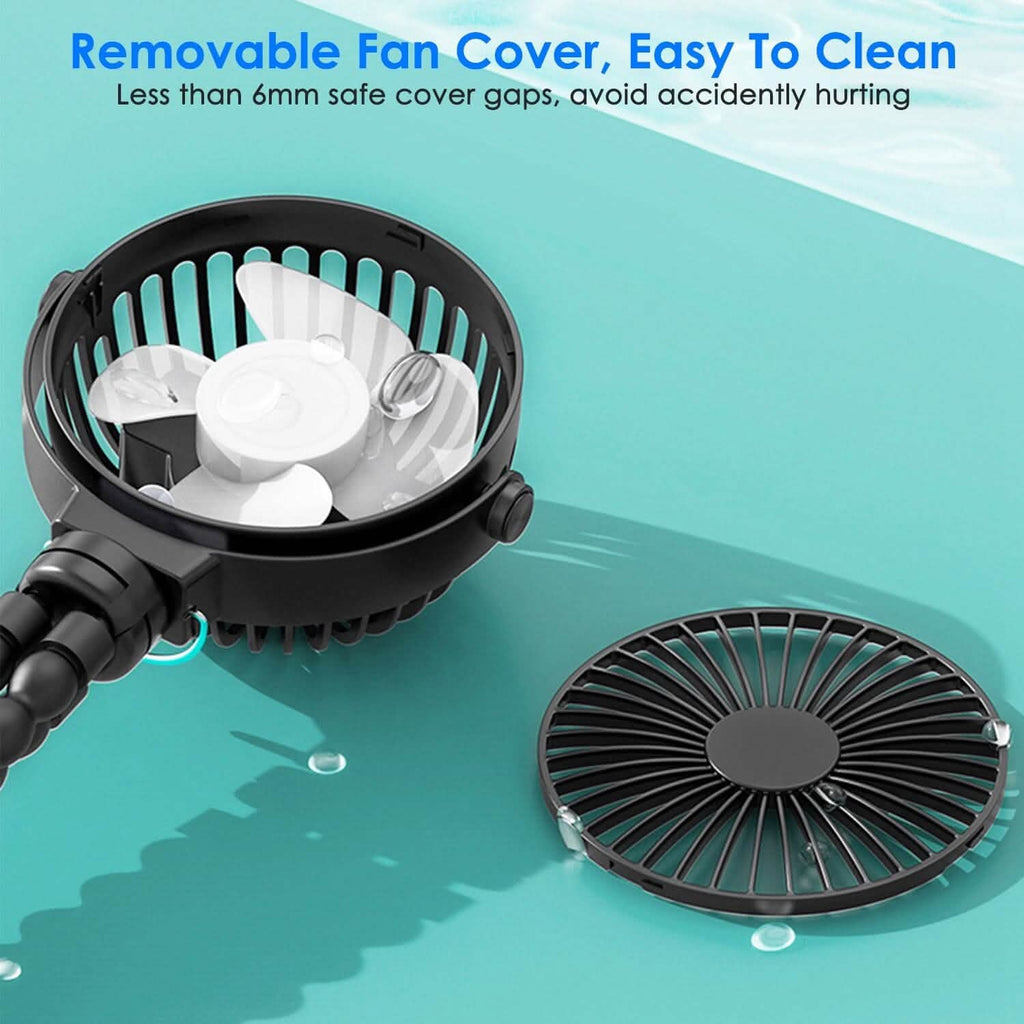 Rechargeable Handheld Fan with Flexible Tripod