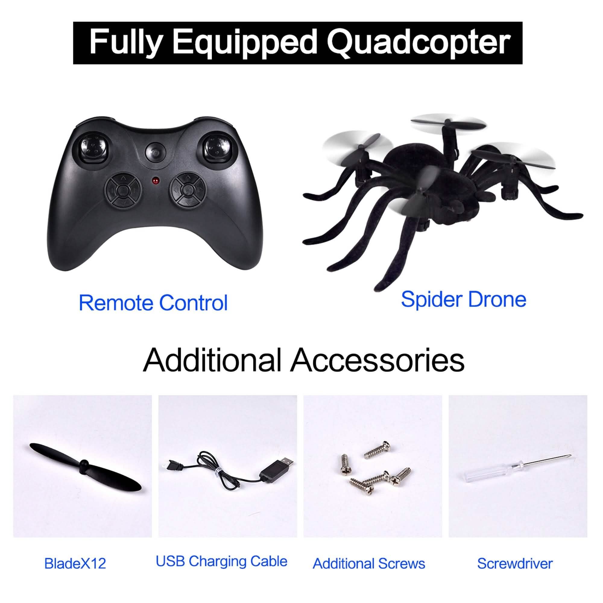 Drone quadricoptère araignée télécommandé