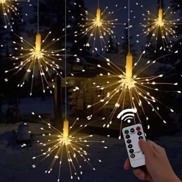 リモコン防水クリスマス花火LEDストリングライト