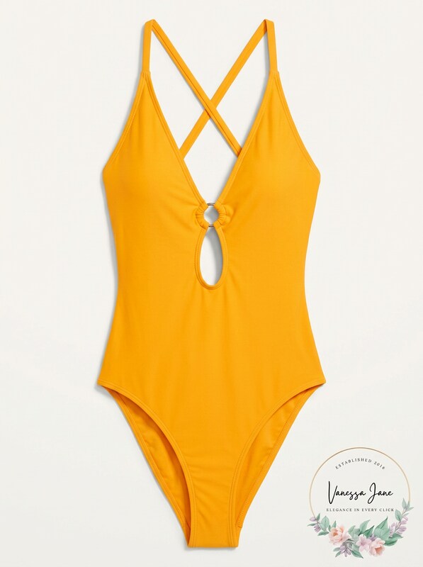 Bar Iii Like It or Knot Ribbed One-Piece Swimsuit, Size Small