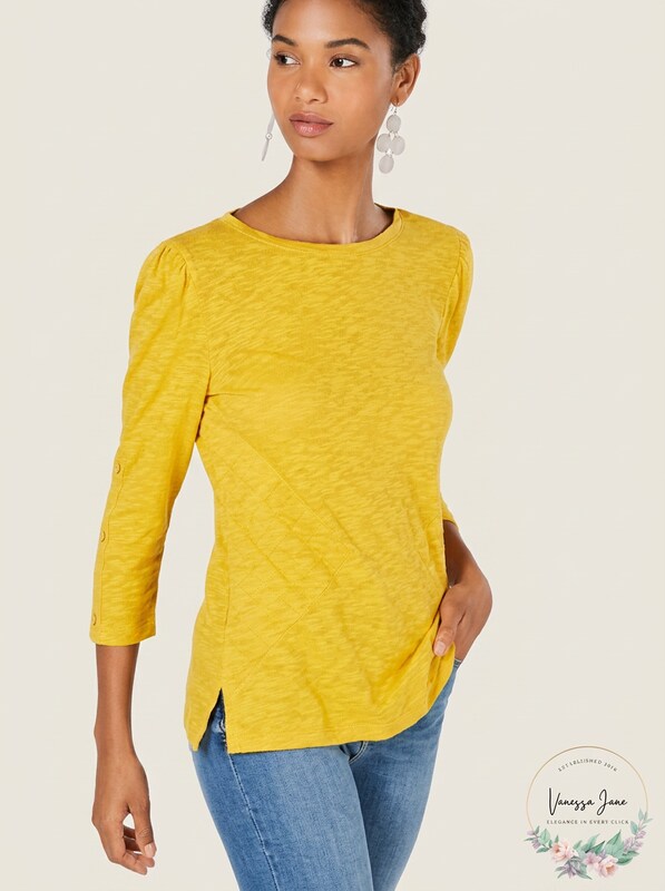 Inc Puff-Sleeve Top, Size Large
