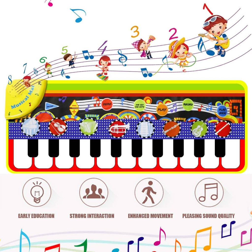 Tapis musicaux pour enfants RenFox, jouets d'éveil