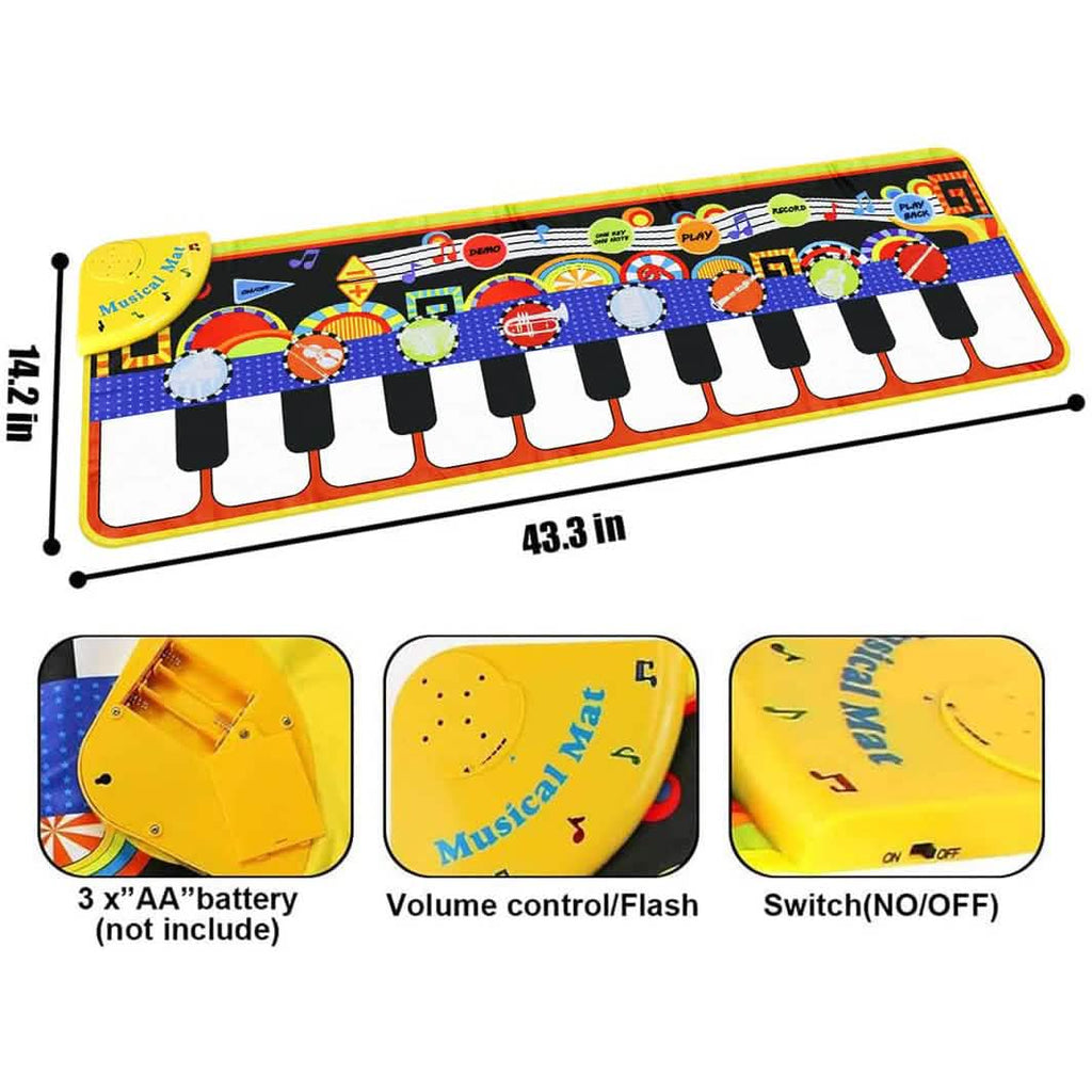 Tapis musicaux pour enfants RenFox, jouets d'éveil