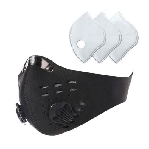 Masque facial réutilisable avec 3 filtres à charbon