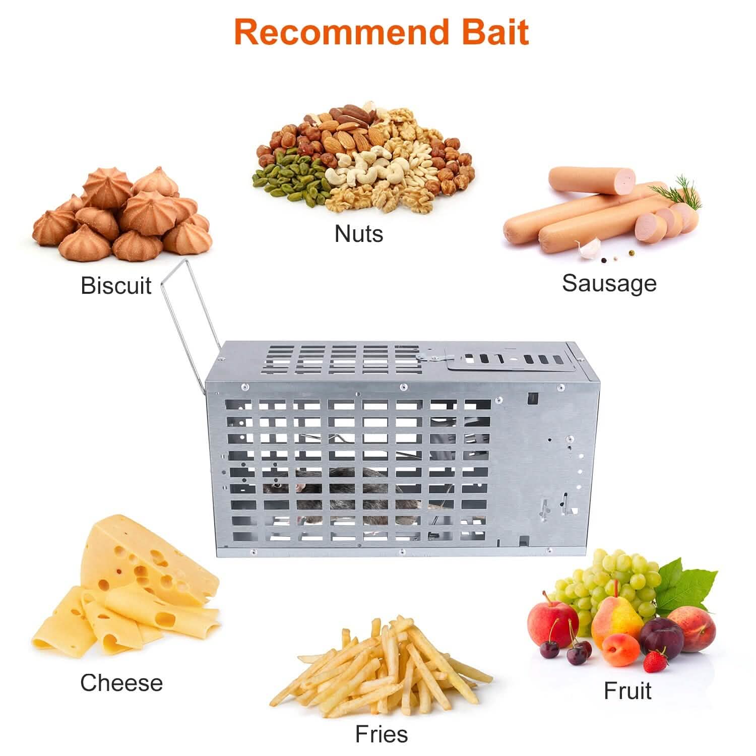 Reusable Metal Rat Cage Catch Release Continuous Capture
