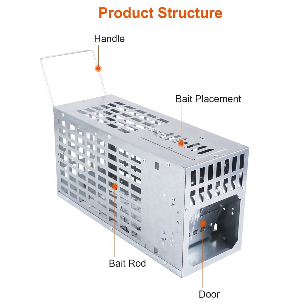 Reusable Metal Rat Cage Catch Release Continuous Capture