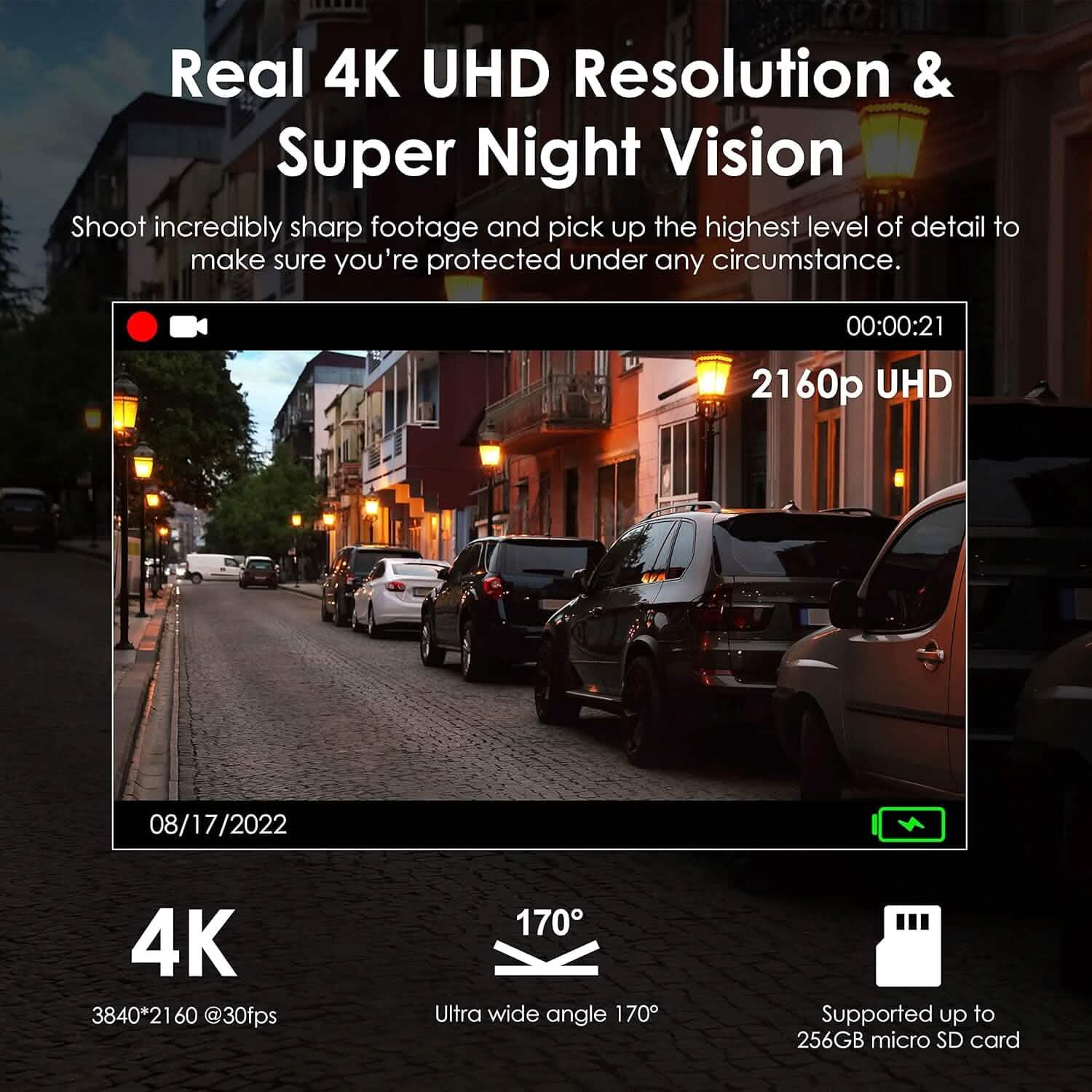 RexingUSA V55 Dash Cam - 4k Modular Capabilities  (Refurbished)