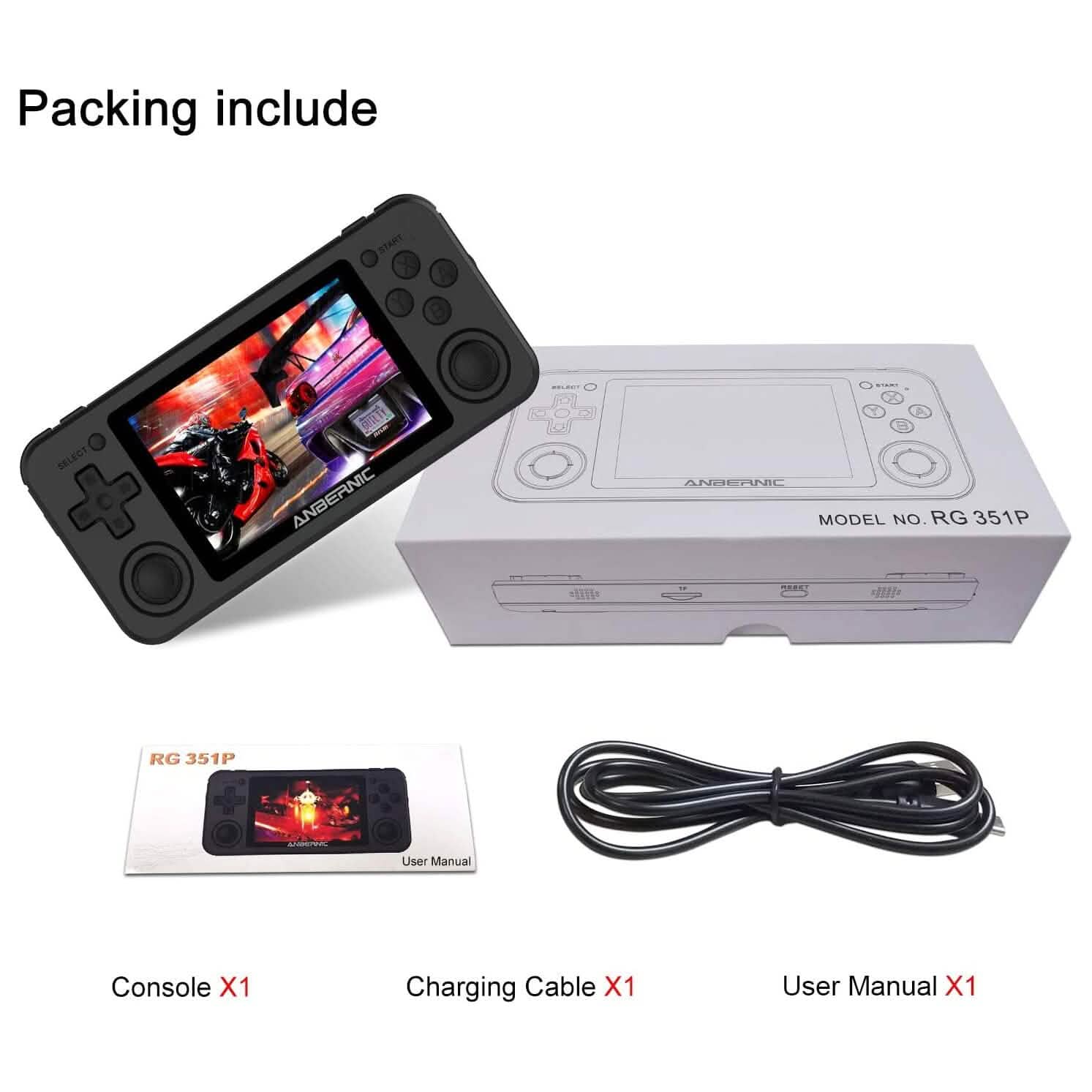 RG351P Handheld Game Console