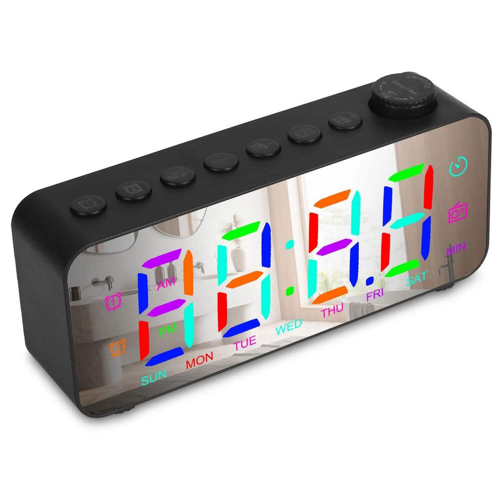 Réveil numérique à LED couleur RVB