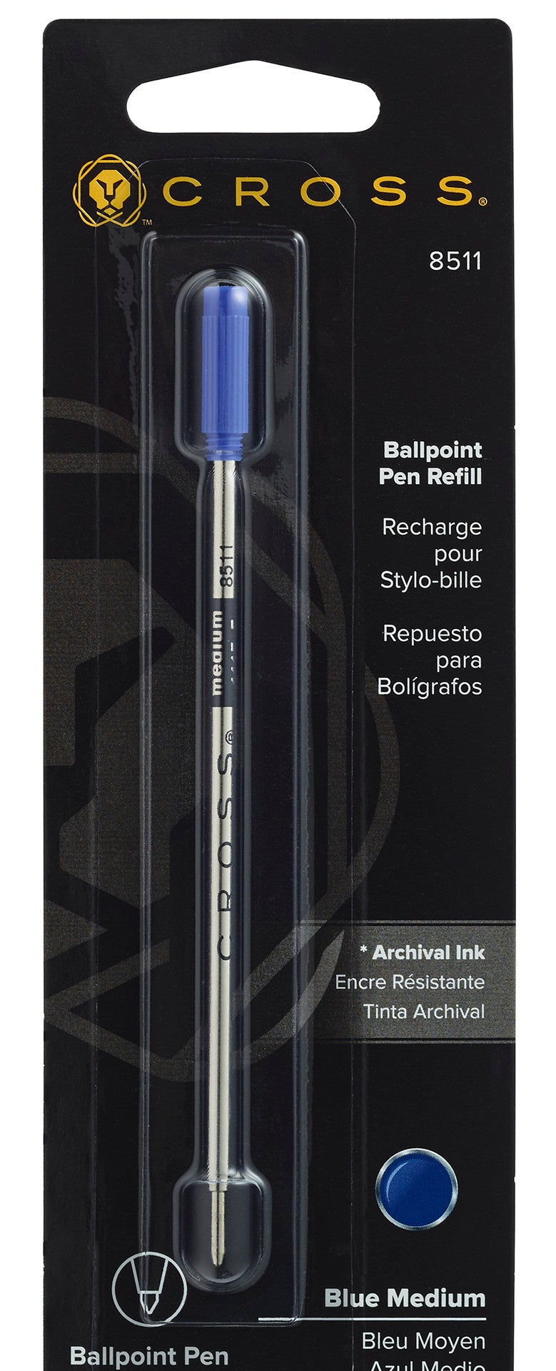 Ballpoint Pen Refill - Blue - Medium - Single Pack