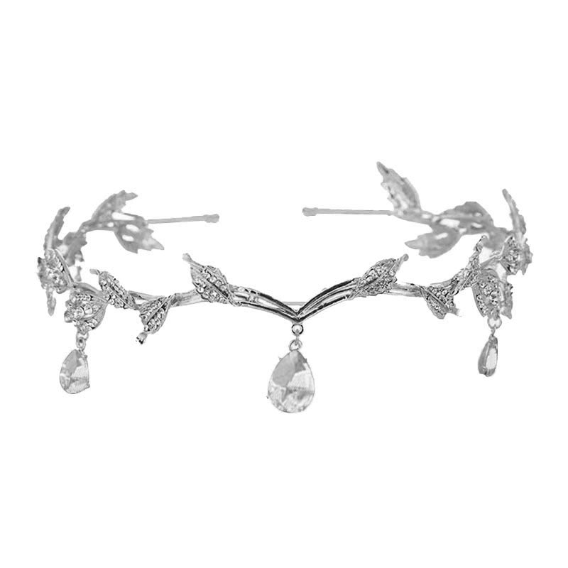 Rhinestone-Encrusted Hair Clip with Forehead Pendant Accent (MAC329)