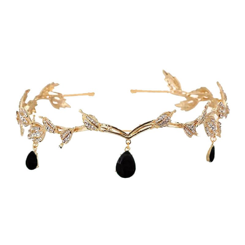 Rhinestone-Encrusted Hair Clip with Forehead Pendant Accent (MAC329)