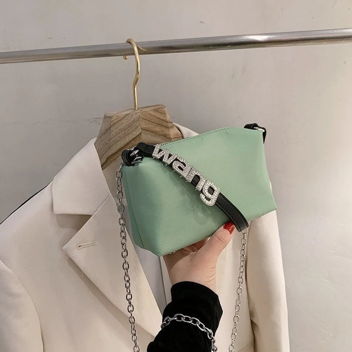Rhinestone-Encrusted Handbag