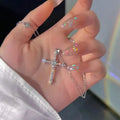 Collier Pendentif Croix en Zircon Exquis et Strass