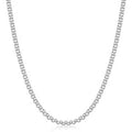 Rhodium Filled High Polish Finish Bismark Chain 20''
