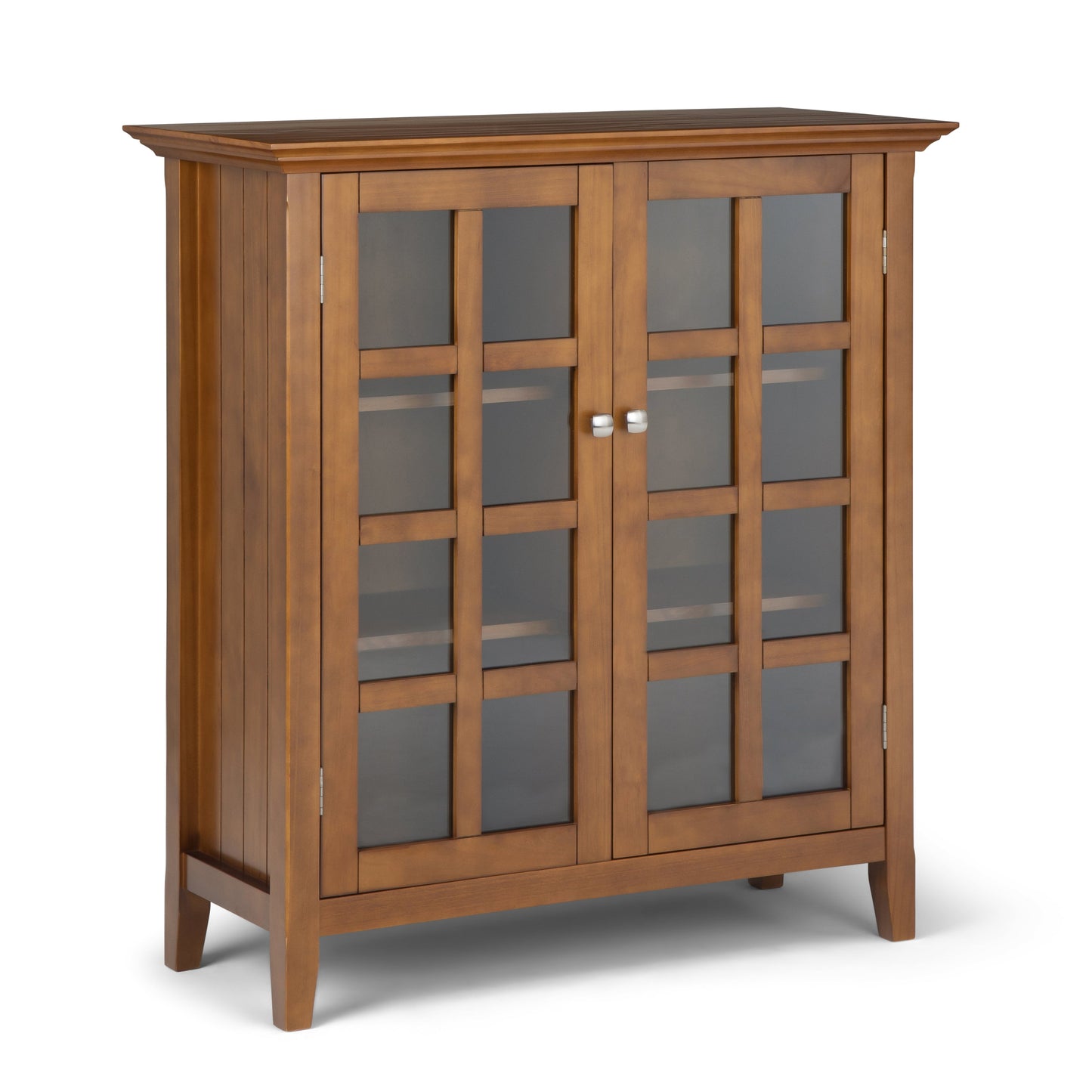 Acadian 39 Inch Wide Solid Wood Transitional Storage Cabinet in Light Golden