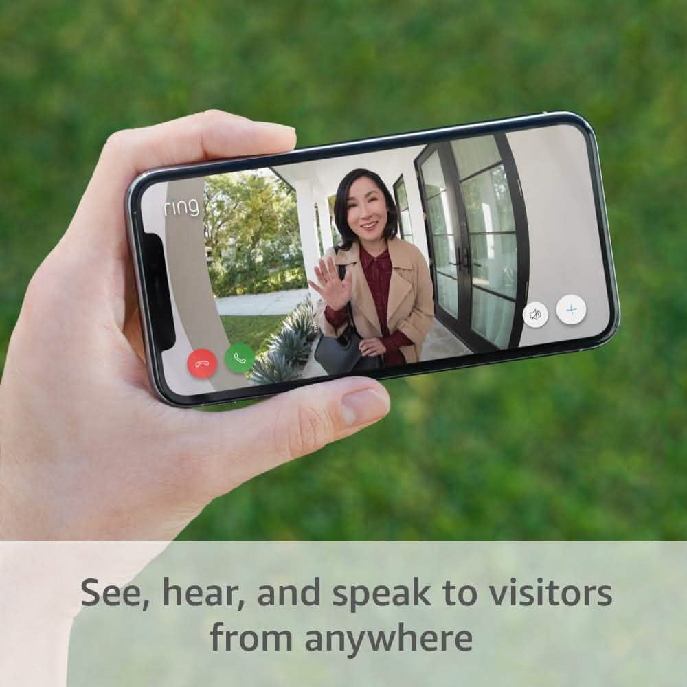 Sonnette vidéo Ring 3 avec WiFi amélioré et détection de mouvement optimisée (reconditionnée)