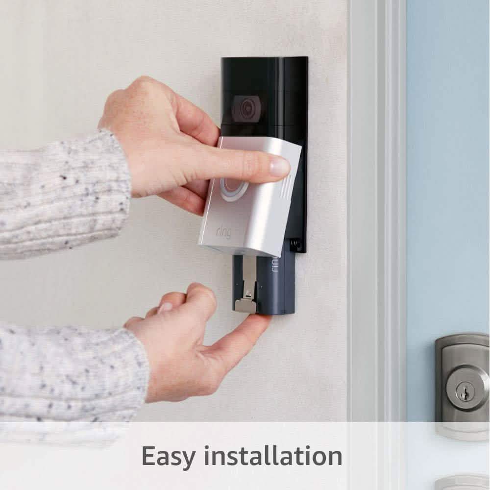 Sonnette vidéo Ring 3 avec WiFi amélioré et détection de mouvement optimisée (reconditionnée)