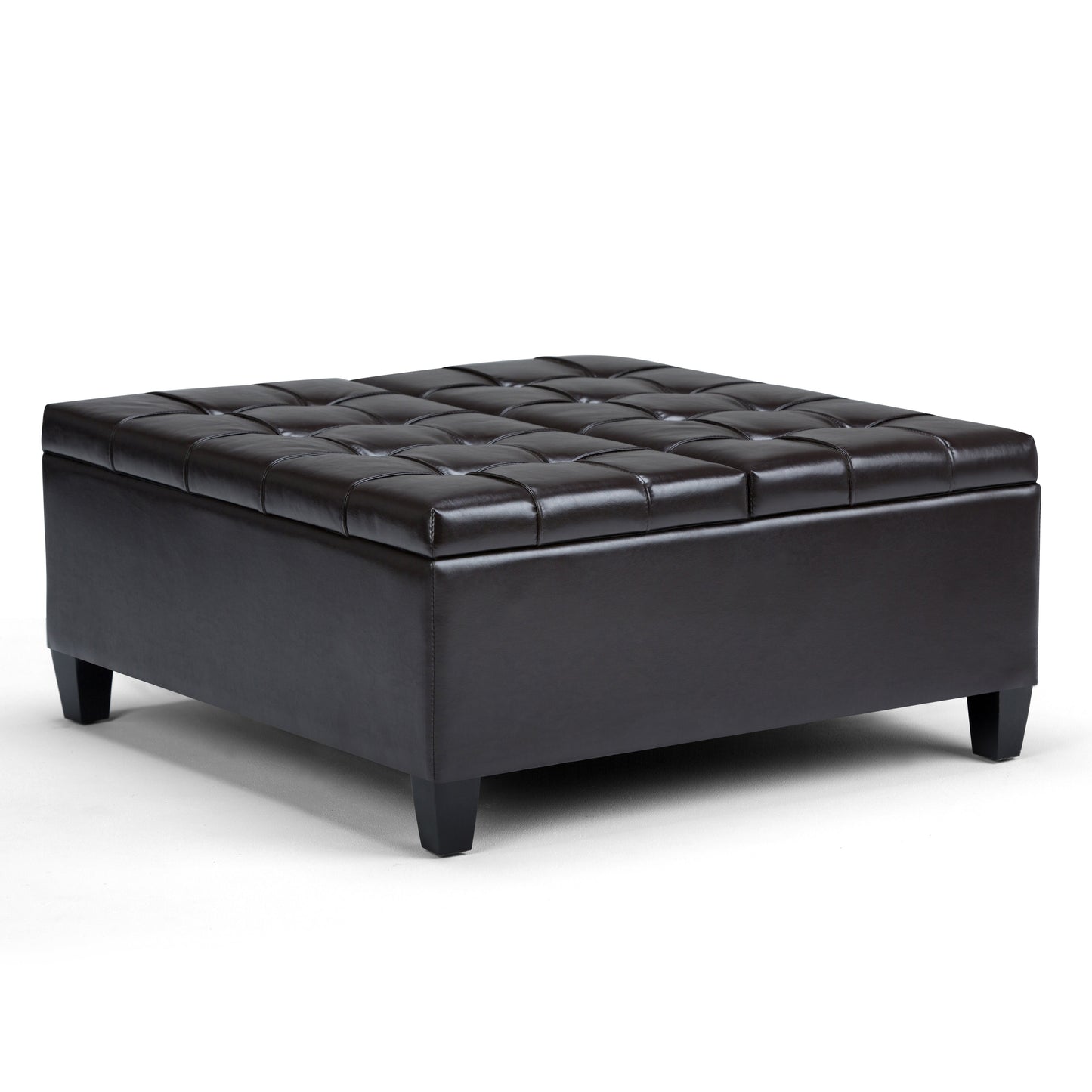 Harrison 36 Inch Wide Coffee Table Storage Ottoman in Tanners