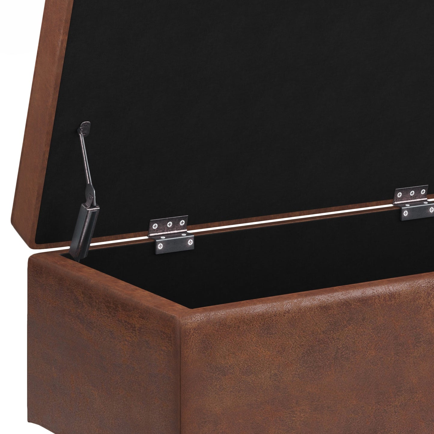 Shay 48 Inch Wide Mid-Century Rectangular Storage Ottoman