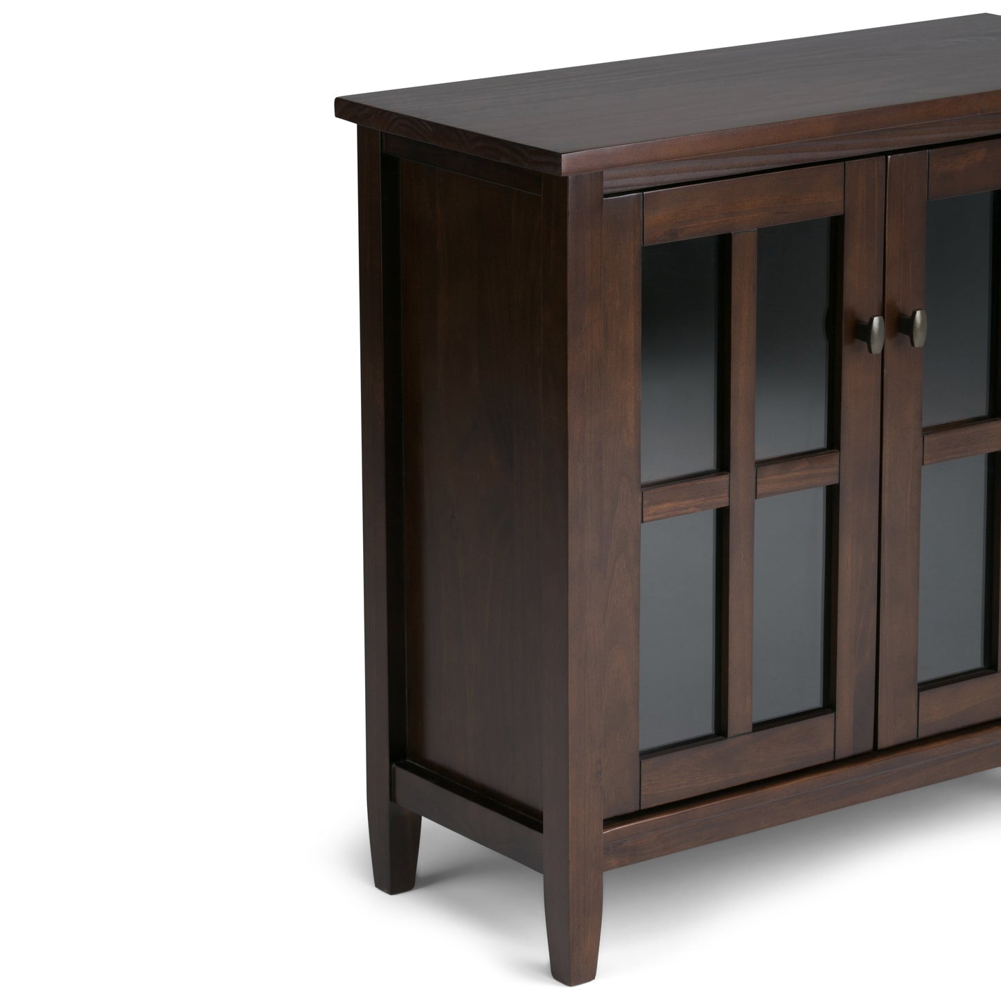 Warm Shaker 32" Wide Solid Wood Low Storage Cabinet in Tobacco