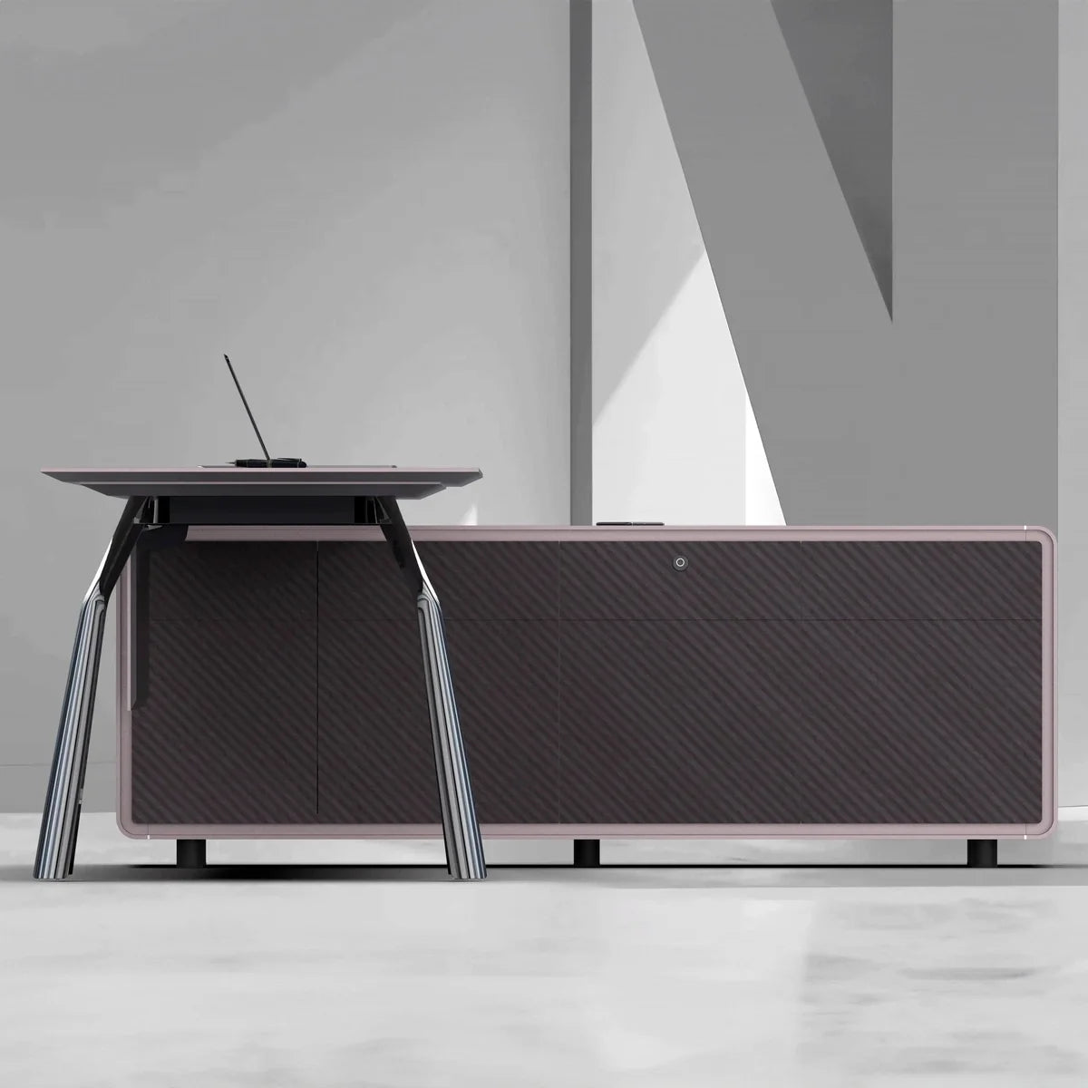 Zyner · Luxury L-Shaped Executive Desk