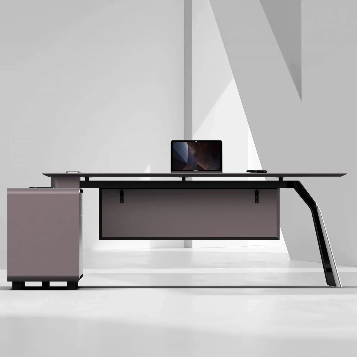 Zyner · Luxury L-Shaped Executive Desk