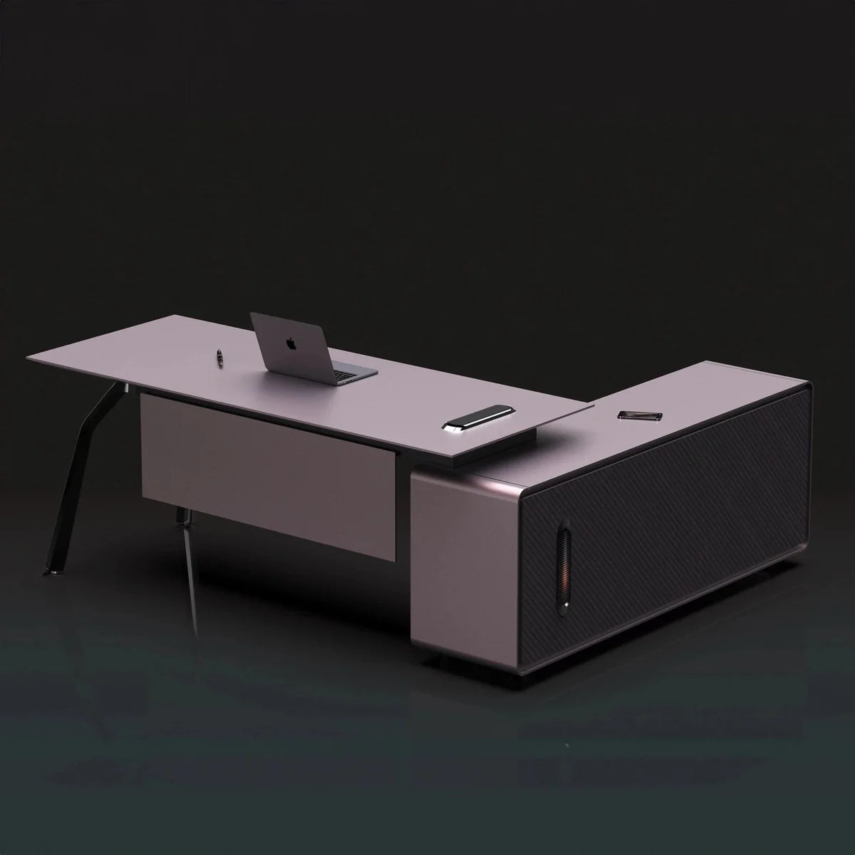 Zyner · Luxury L-Shaped Executive Desk