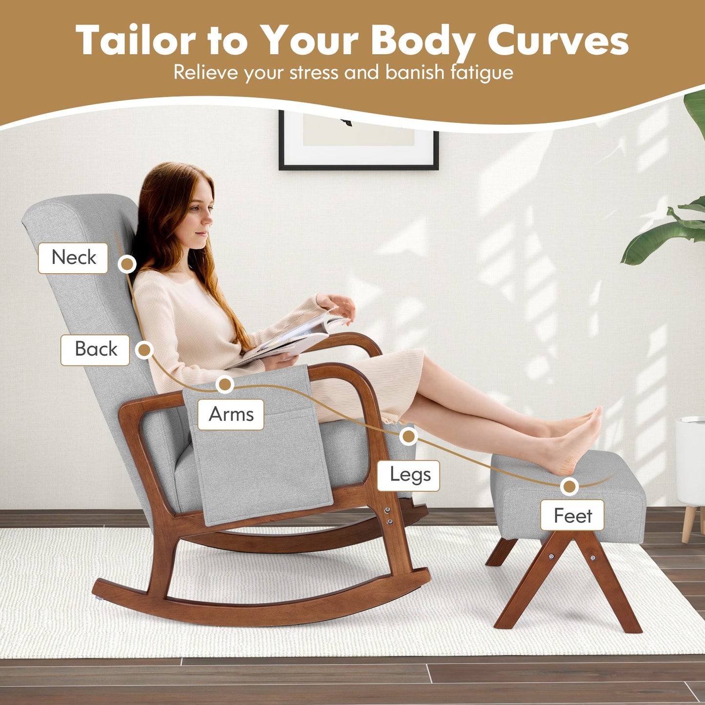 Rocking Chair with Ottoman