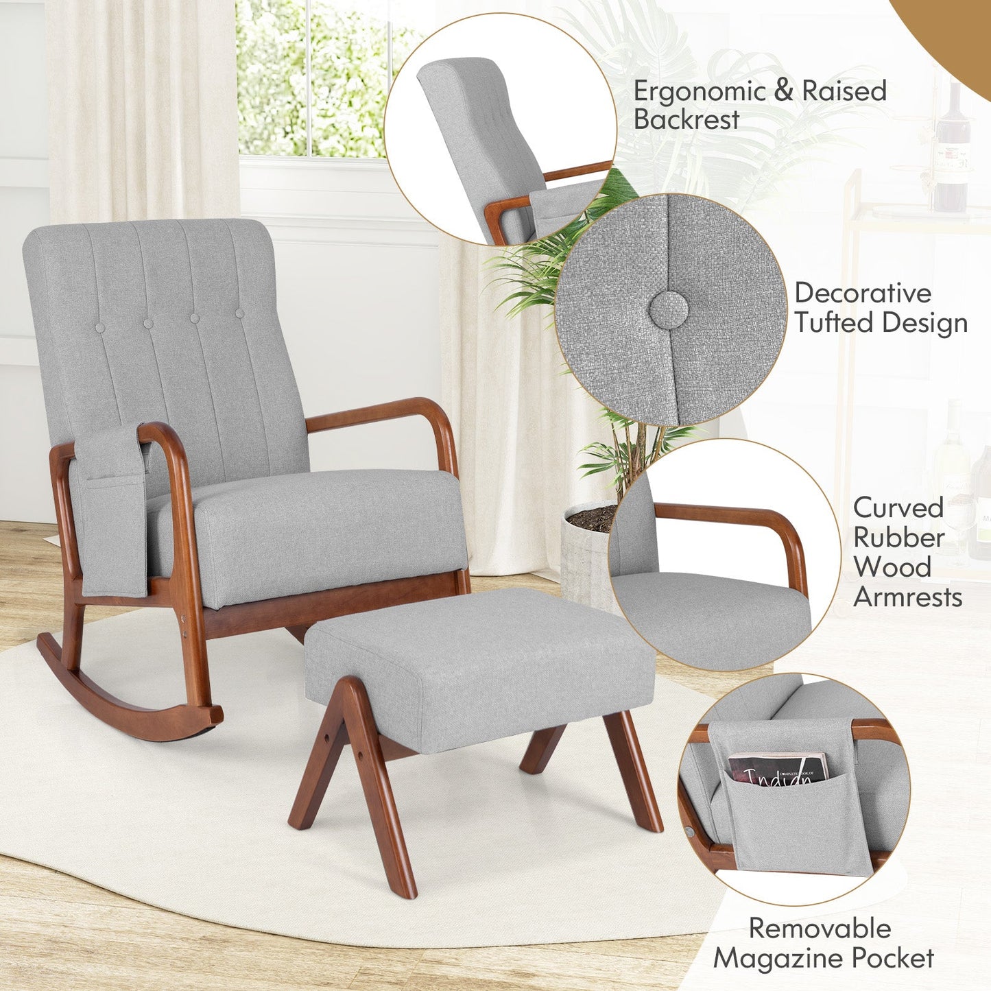Rocking Chair with Ottoman