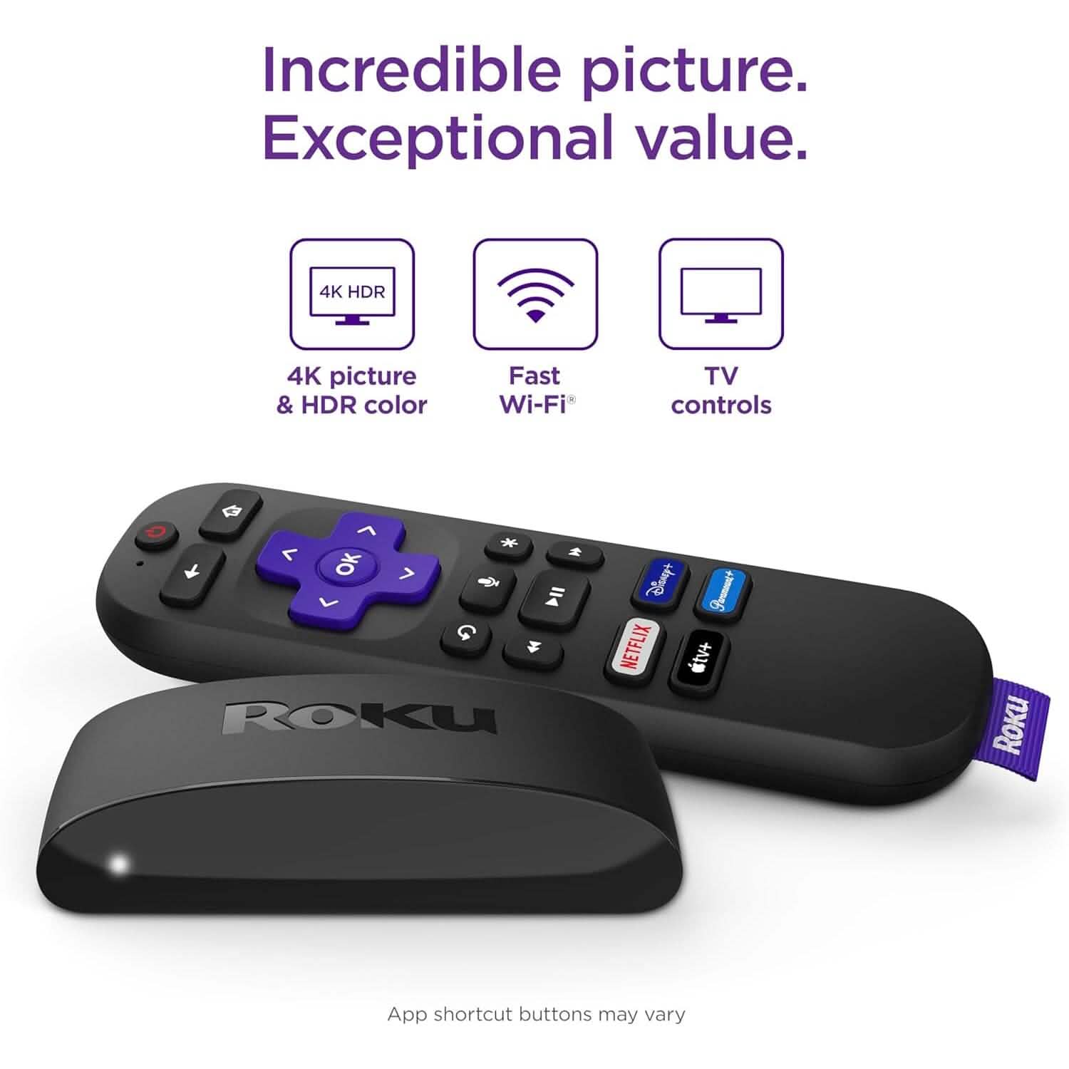 Roku Express 4K+ | Roku Streaming Device 4K/HDR  (Refurbished)