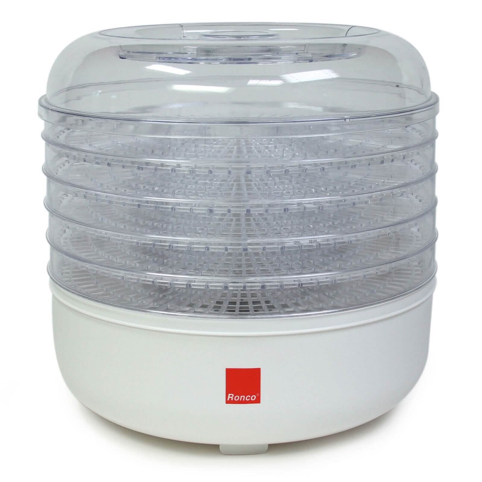 Déshydrateur Ronco 5 Plateaux, Conservation des Aliments, Séchage Silencieux et Facile à Utiliser