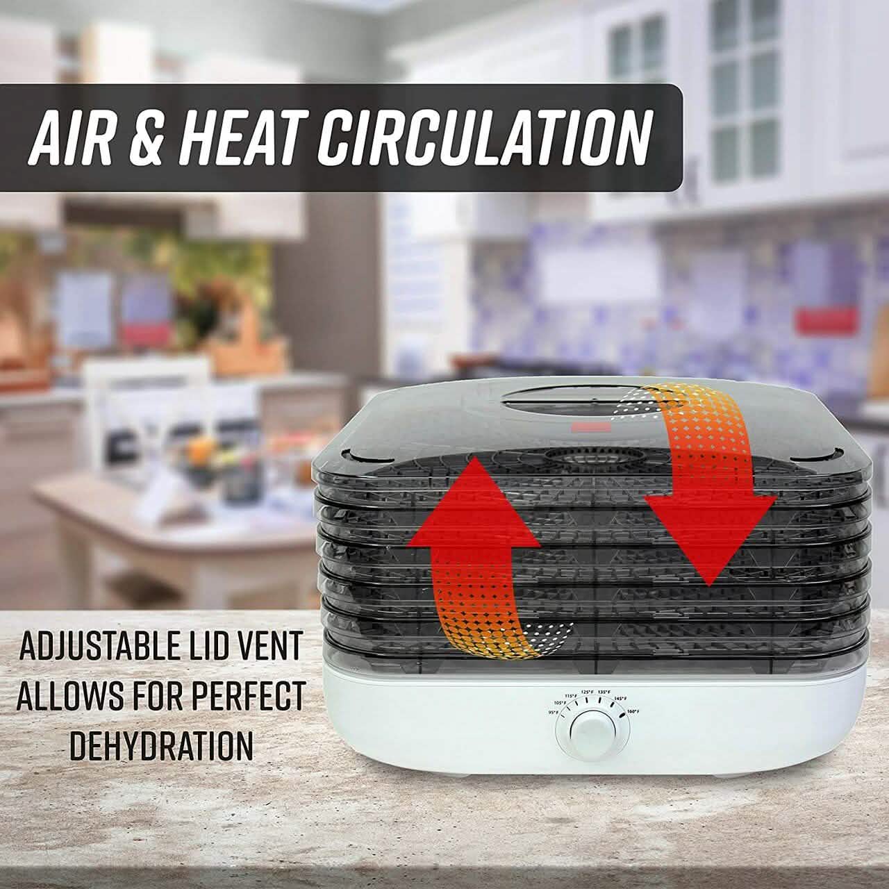 Déshydrateur Ronco Turbo EZ-Store à 5 plateaux avec circulation d'air par convection