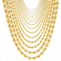 Rope Chain in Yellow Gold - 2mm