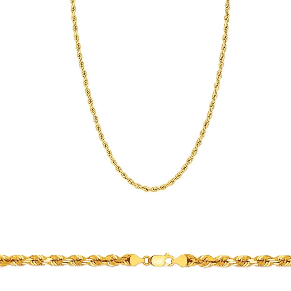 Rope Chain in Yellow Gold - 2mm