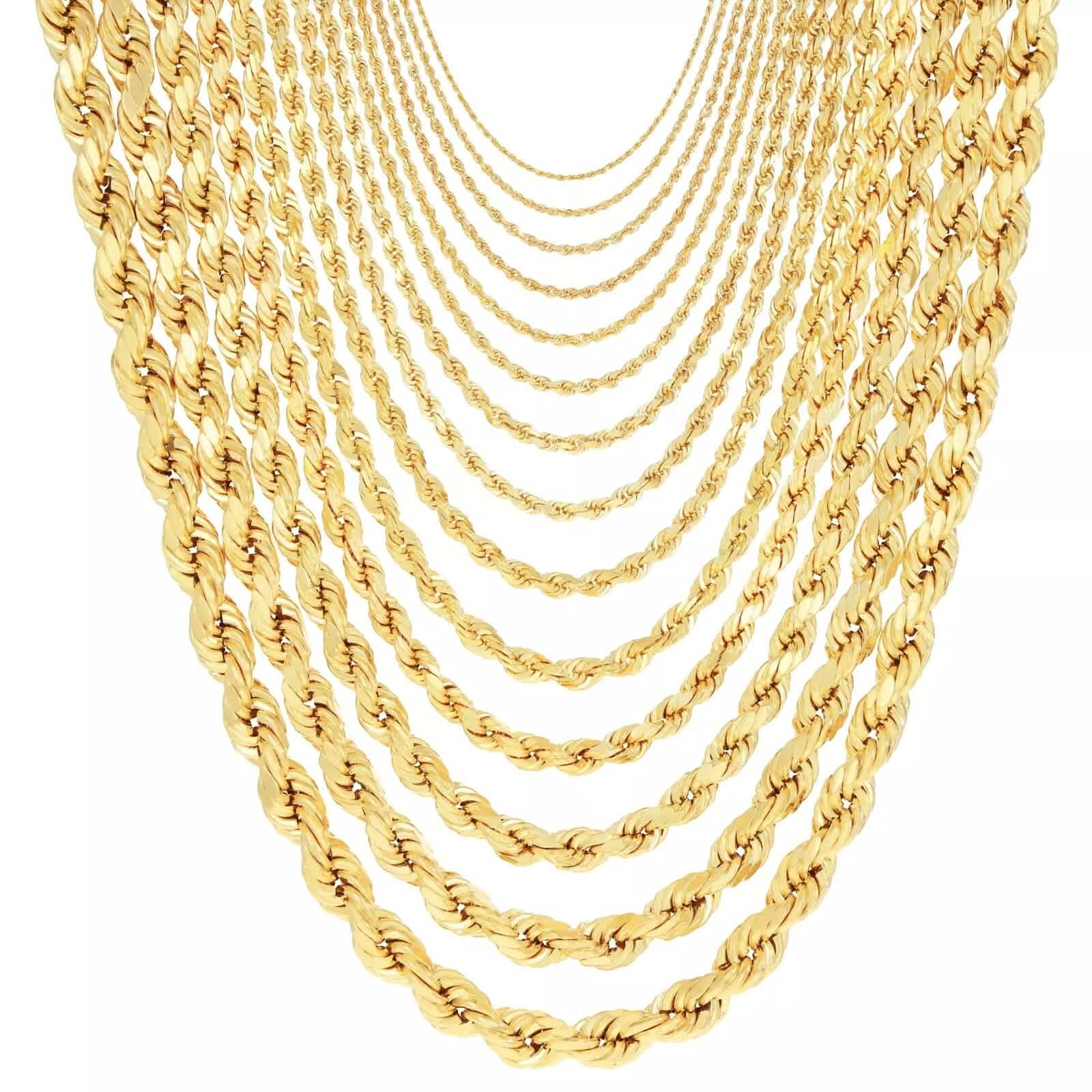 Rope Chain in Yellow Gold - 4mm