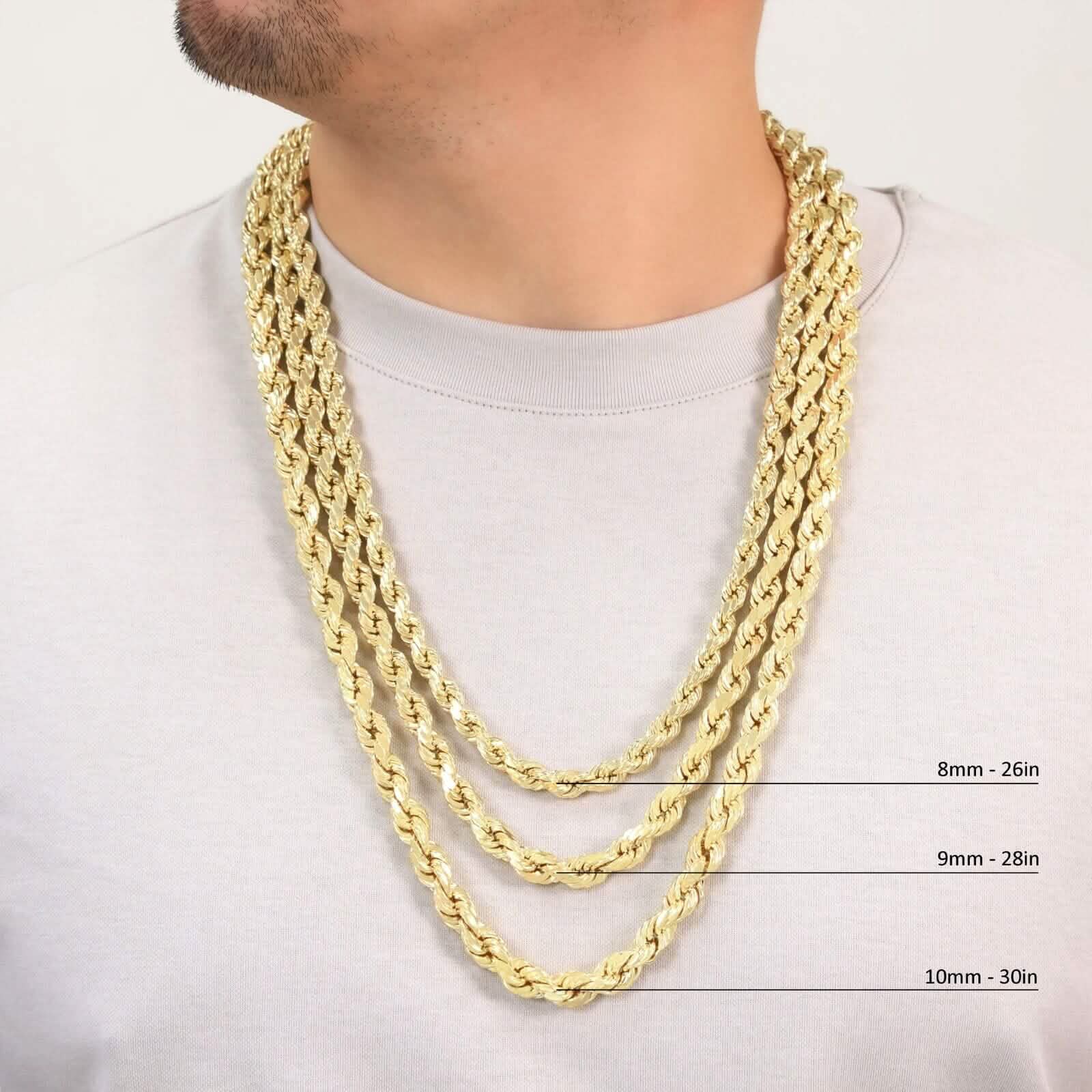 Rope Chain in Yellow Gold - 5mm