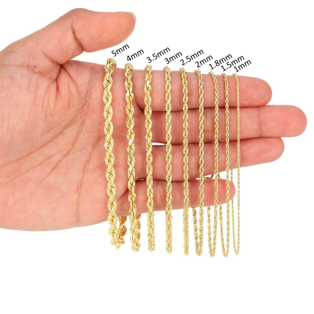 Rope Chain in Yellow Gold - 5mm