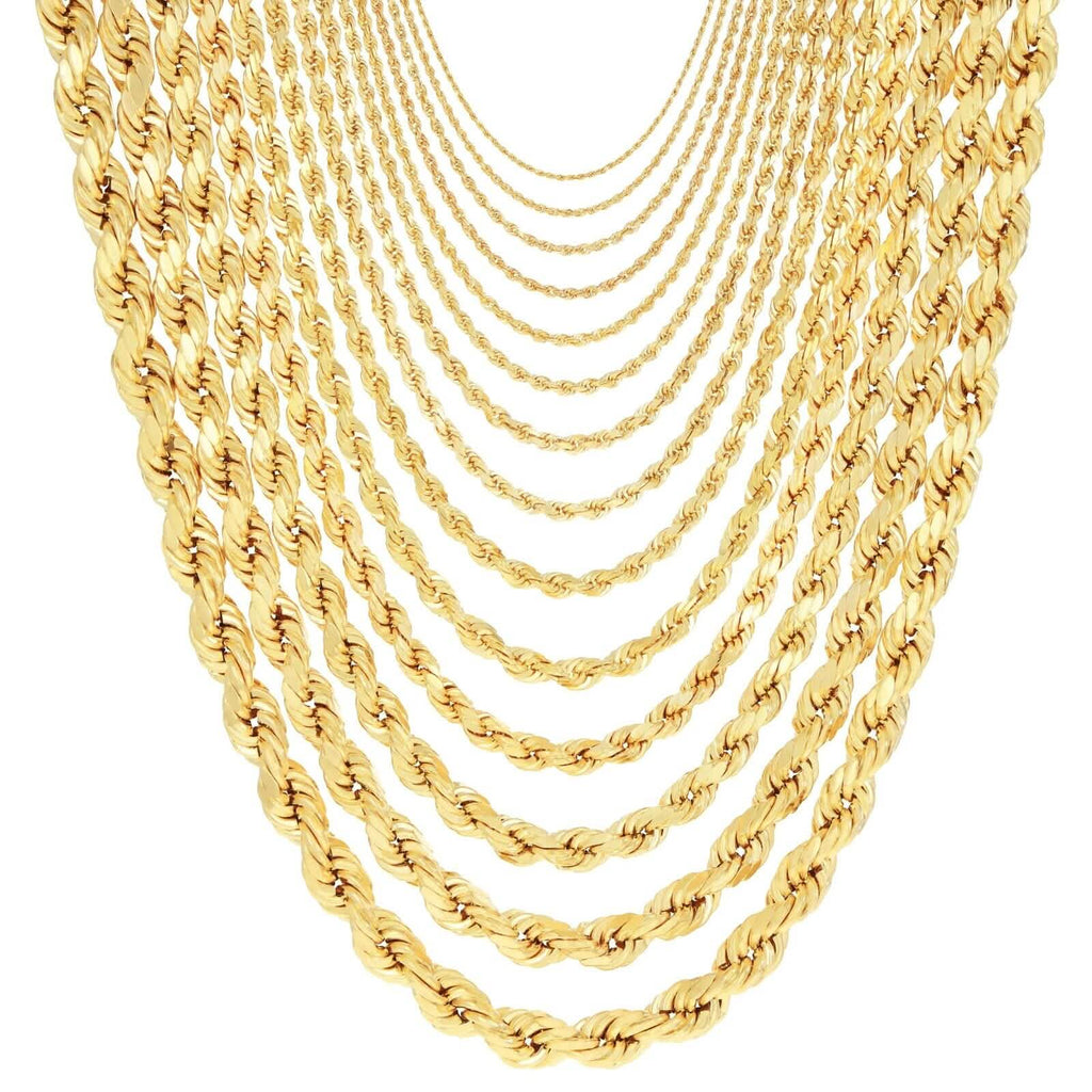 Rope Chain in Yellow Gold - 7mm