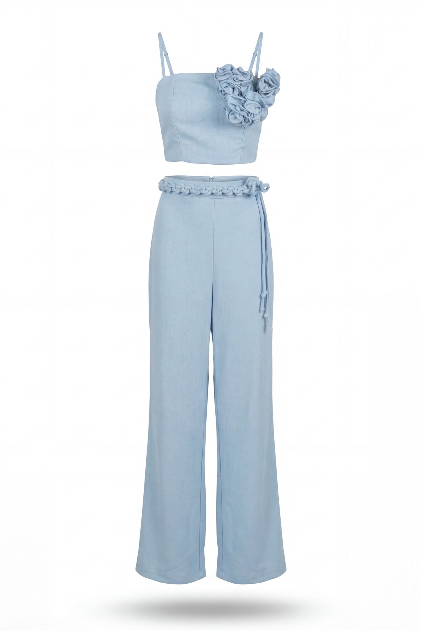 Rosalia Pants and Top Set In Celeste