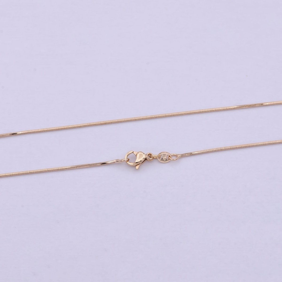 Rose Gold Snake Chain Rose Gold Plated Cocoon Finished Chain, 20 Inches Layering Necklace with Lobster Clasps | WA-614 Clearance Pricing