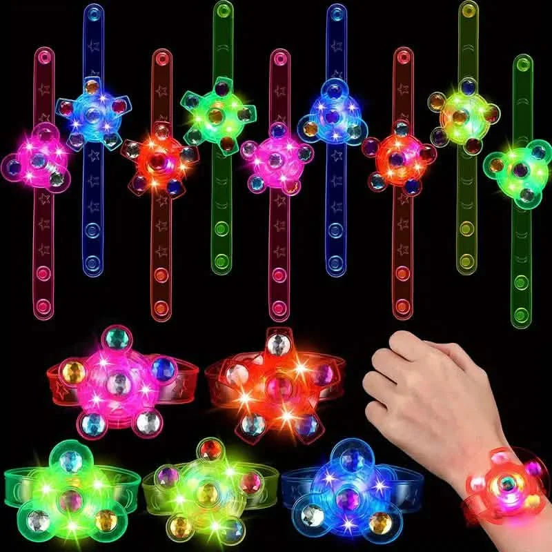 6-Pack: Rotary Gyro Watch Bracelet Toy for Kids