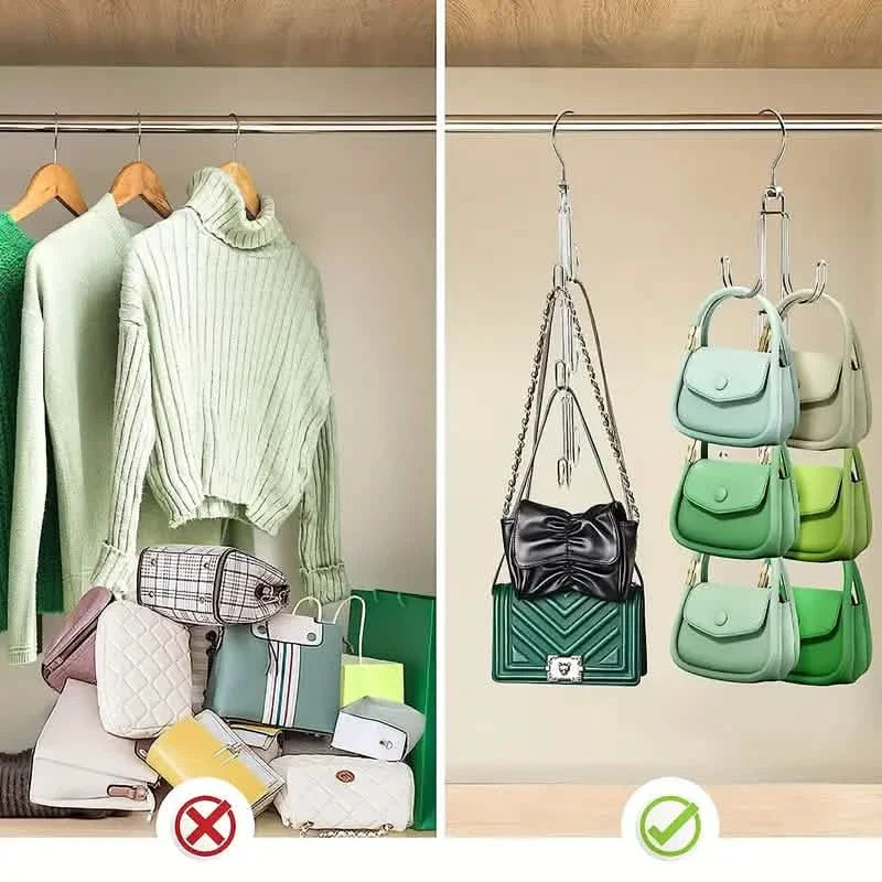 回転式金属製財布ハンガーオーガナイザー