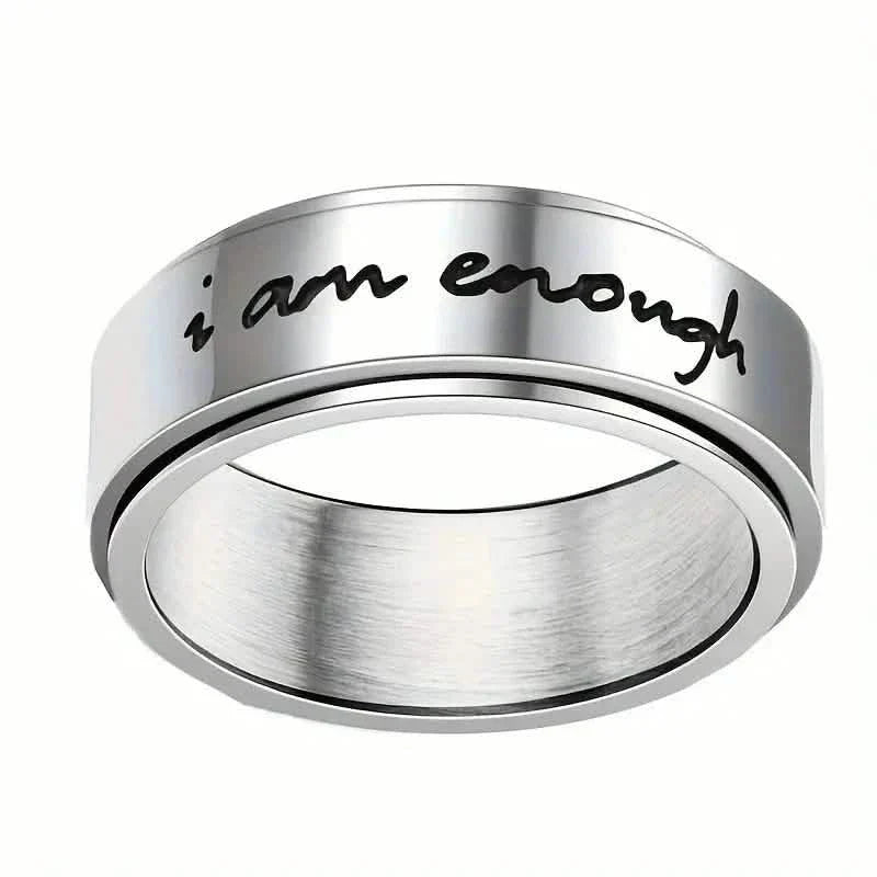 Rotatable Stainless Steel Anxiety Ring