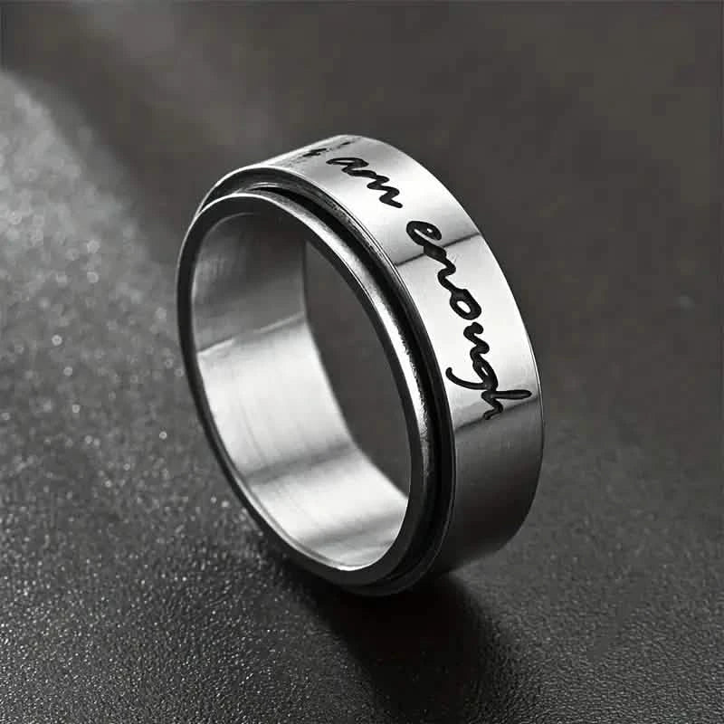 Rotatable Stainless Steel Anxiety Ring