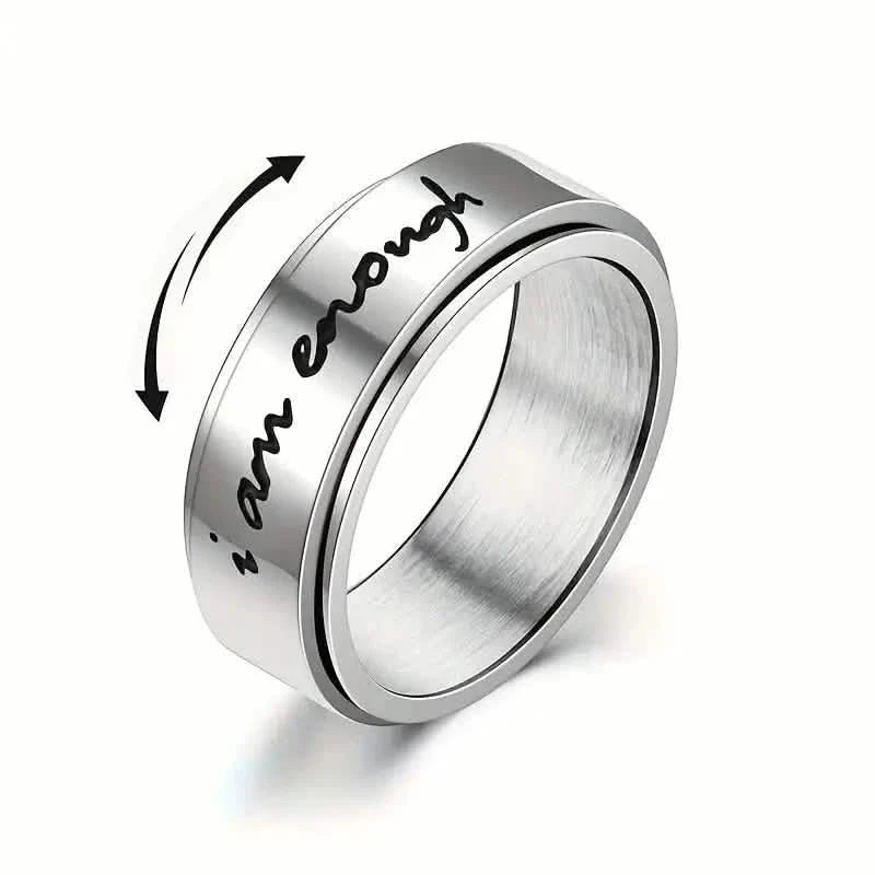 Rotatable Stainless Steel Anxiety Ring