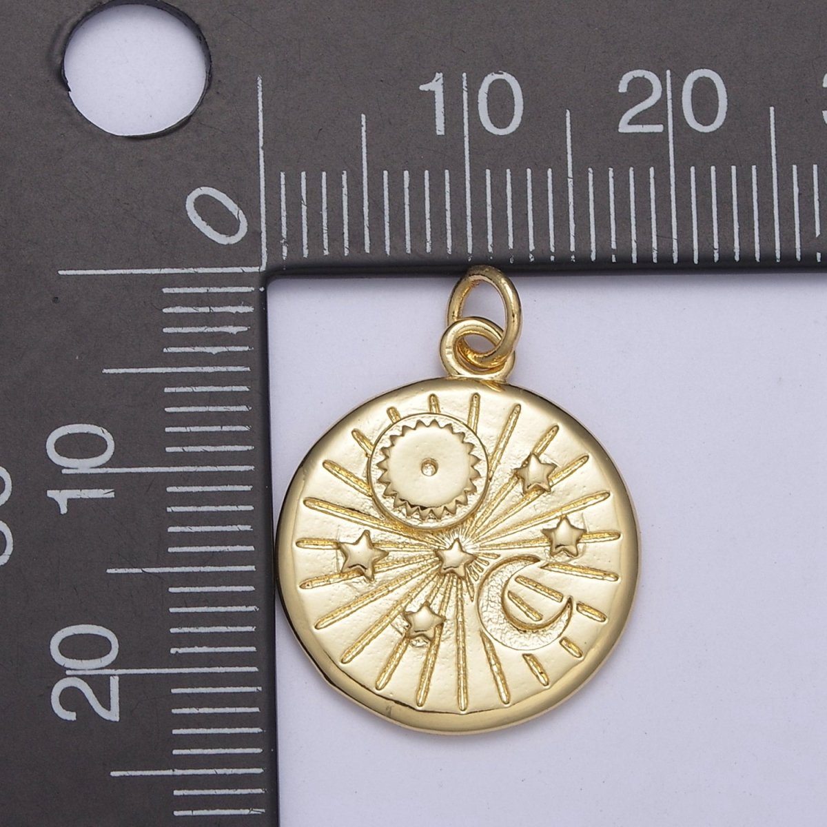 Round Celestial Galaxy Star Moon Planet Space Charm | C695